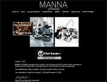 Tablet Screenshot of mannacatering.com